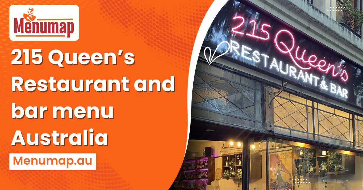 215 Queen's Restaurant and bar menu