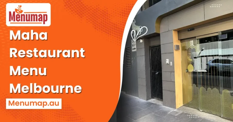 Maha Restaurant Menu Melbourne