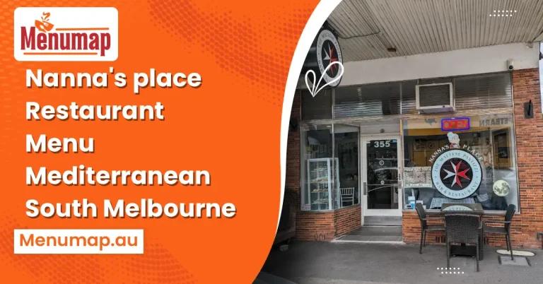 Nanna's place Restaurant Menu Mediterranean South Melbourne