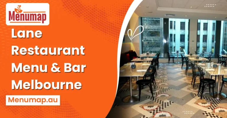 Lane Restaurant Menu & Bar Melbourne